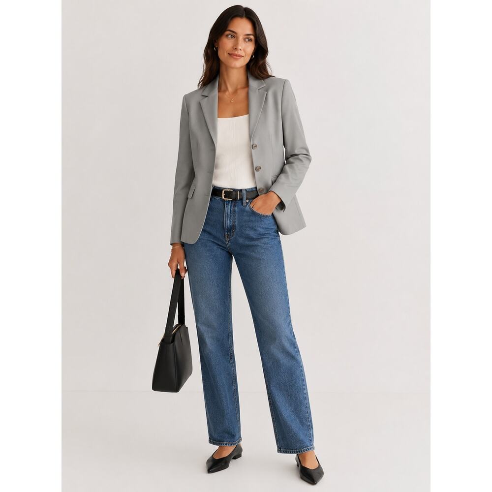 J Crew 100% Wool Blazer Green Preppy Work Office Career READ Womens 4